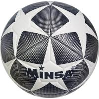 Мяч футбольный "Minsa" (черный), 4-слоя PVC 2.3.4, 420 гр, машинная сшивка C33295-2