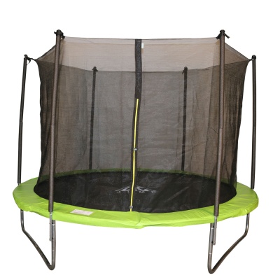 Батут DFC JUMP 8ft складной, сетка, чехол, apple green (244см)